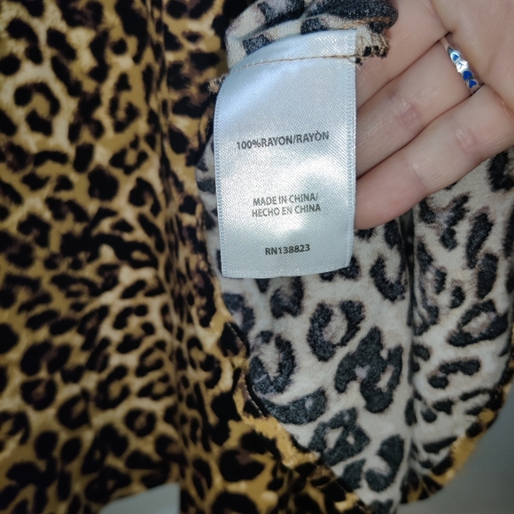 Idyllwind Miranda Lambert Leopard Animal Print Long Sleeve Lace Up Mini Dress - Picture 6 of 16